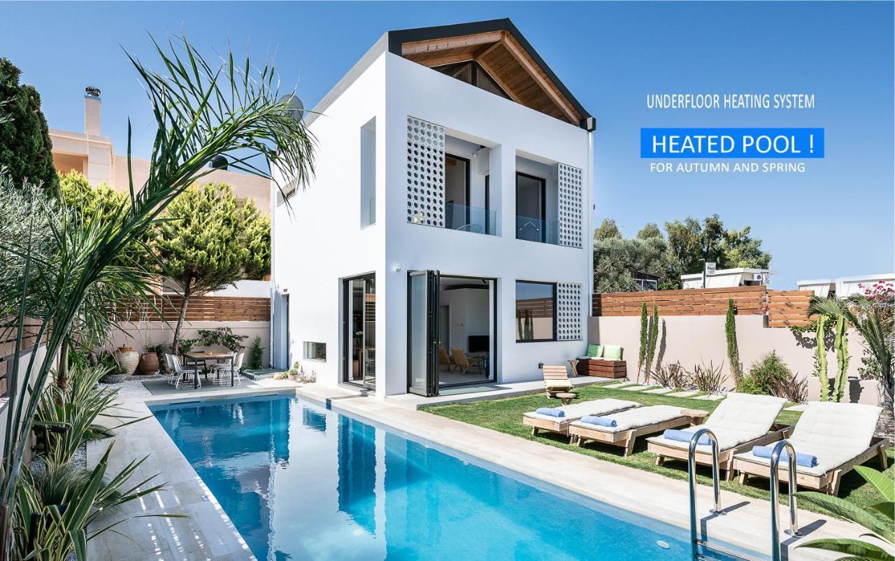 Fos Villa, A Luxe House With Private Heated Pool Galatas  Экстерьер фото